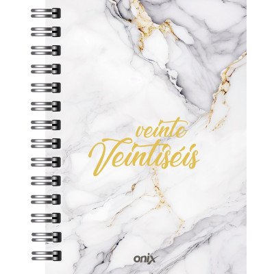 Agenda 10x15 cm Diaria Marmol con espiral Onix