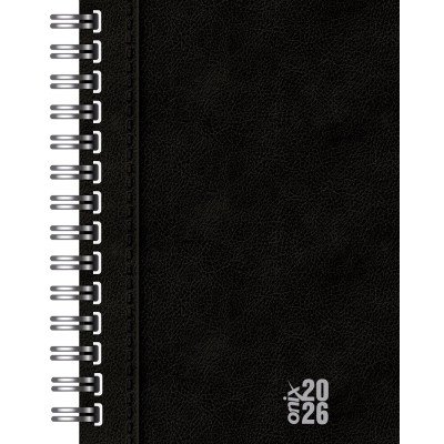 Agenda 16x22 cm Diaria Uomo negro con espiral Onix