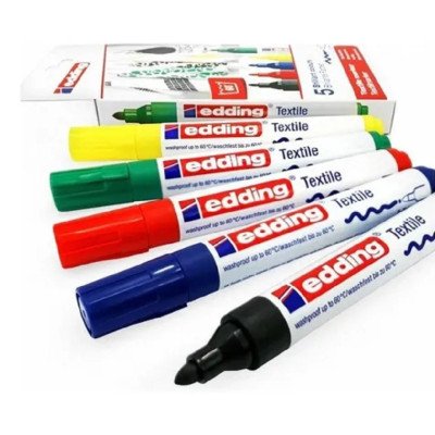 Set de marcadores para tela 4500 x5 colores surtidos Edding