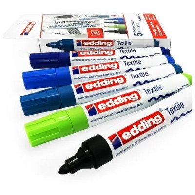 Set de marcadores para tela 4500 x5 colores fríos Edding