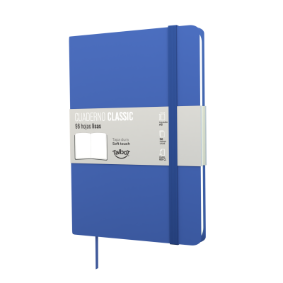 Cuaderno PU 14x21 cm Classic azul x96 hojas lisas Talbot