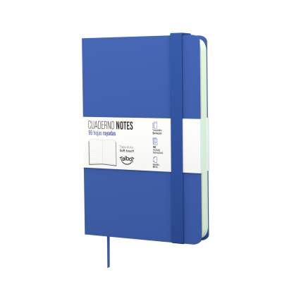Libreta PU 9x14 cm Classic notes azul x96 hojas rayadas Talbot