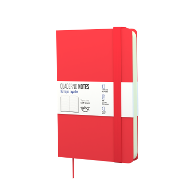 Libreta PU 9x14 cm Classic notes rojo x96 hojas rayadas Talbot