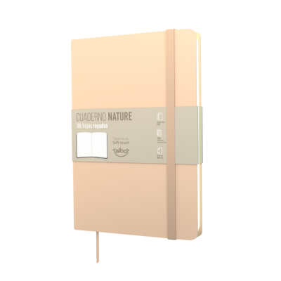 Cuaderno PU 14x21 cm Nature Peach x96 hojas rayadas Talbot