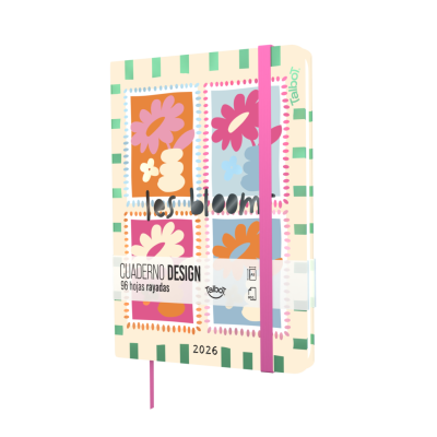 Cuaderno 14x21 cm Design Les blooms x96 hojas rayadas Talbot