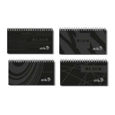 Agenda Power bolsillo con espiral y elástico Black Nivel 10