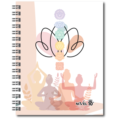 Agenda Top semanal N°7 con espiral y elástico Namasté Nivel 10
