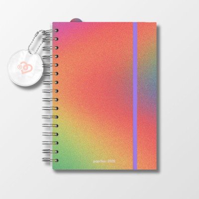 Agenda semanal 15x21 cm Shantilove Pro Aura con espiral Paprika