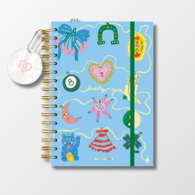 Agenda semanal 15x21 cm Shantilove Lucky Charm con espiral Paprika