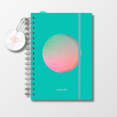 Agenda semanal 15x21 cm Planning Acqua con espiral Paprika
