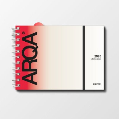 Agenda semanal 21x15 cm Arqa Red Velvet con espiral Paprika