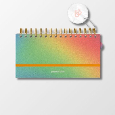 Agenda pocket 9x16 cm Shantilove El Aura con espiral Paprika