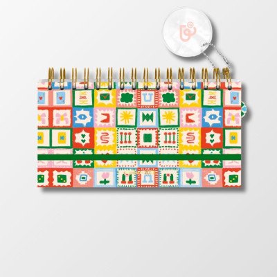 Agenda pocket 9x16 cm Shantilove La Buena Suerte con espiral Paprika