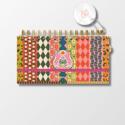 Agenda pocket 9x16 cm Shantilove La Creatividad con espiral Paprika