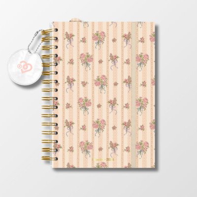 Agenda diaria 15x21 cm Shantilove La Vie en Rose con espiral Paprika
