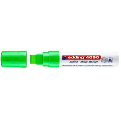 Marcador Tiza Liquida 4090 (11) Verde claro punta biselada extra grueso Edding