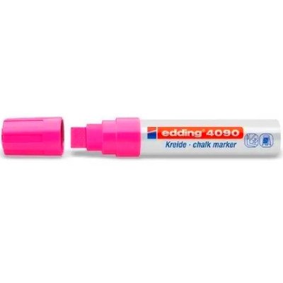 Marcador Tiza Liquida 4090 (67) Rosa neón punta biselada extra grueso Edding