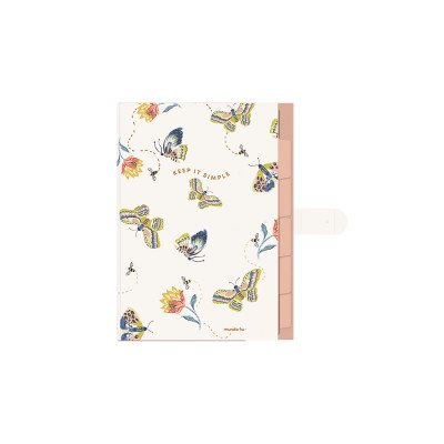 Clasificador A4 de 6 divisiones Cute Mariposas fuelle vertical Colorblock FW