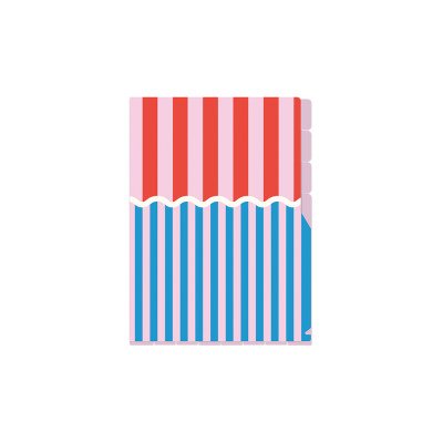 Carpeta en L Rayas pop con divisiones Colorblock FW