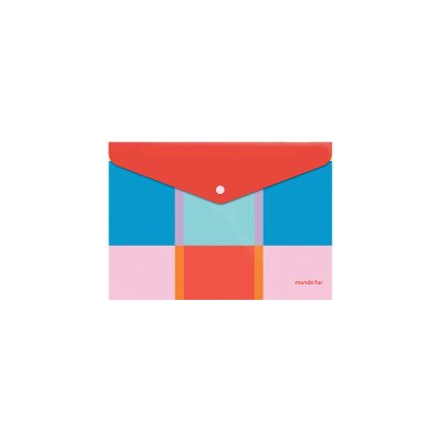 Sobre 1/2 oficio Plaid pop con broche Colorblock FW