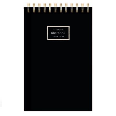 Block 14x21 cm con espiral negro liso tapas semi rígidas Do Decorline