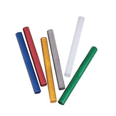 Barra de silicona 7,2 mm x 20 cm glitter rojo x10 unidades Ibicraft