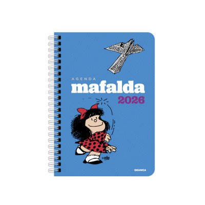 Agenda semanal 19,3x13,5 cm MAFALDA columna azul ediciones Granica