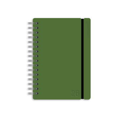 Agenda Studio Forest green A5 diaria Vacavaliente