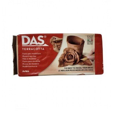 Pasta cerámica fría DAS color terracota x1 kg sin horno Fila Argentina