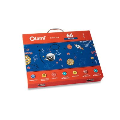 Valija de arte Space Fun x66 piezas Olami