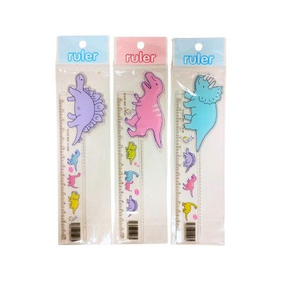 Regla transparente dino x15 cm Colours