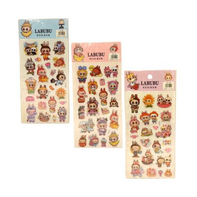 Stickers Goma Eva Labubu Colours
