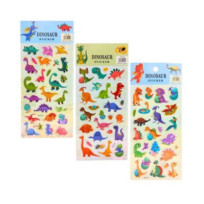 Stickers Goma Eva Dinos Colours