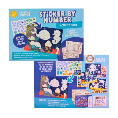 Libro de actividades con stickers animales marinos Colours