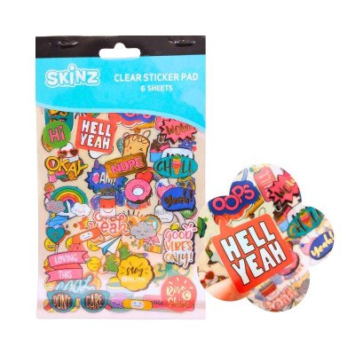 Stickers transparentes x 6 planchas comic and pop Colours