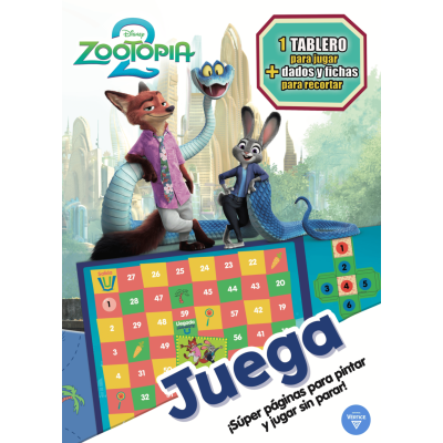 Libro para pintar x16 páginas + juegos Zootopia 2  Editorial Vértice