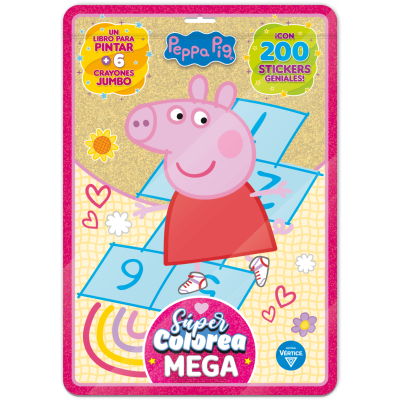 Flow pack Mega colorea Peppa Pig Editorial Vértice