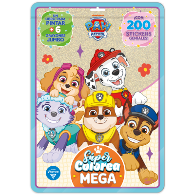 Flow pack Mega colorea Paw Patrol Editorial Vértice