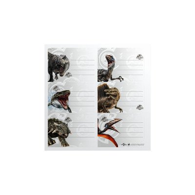 Etiquetas adhesivas Jurassic World x12 unidades Mooving