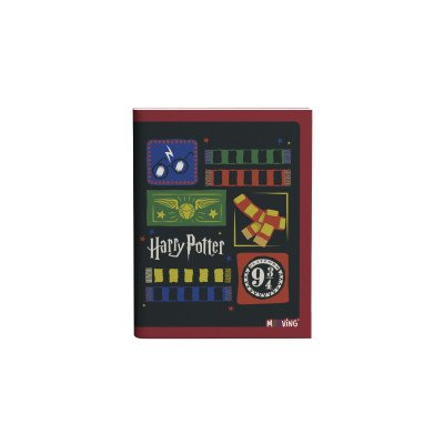 Cuaderno 16x21 cm tapa flexible Harry Potter x 48 hojas rayado Mooving