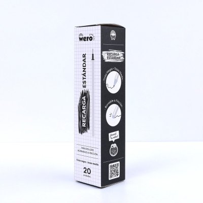 Repuesto para roller borrable negro x unidad Wero