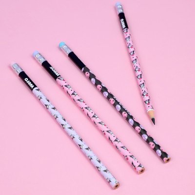 Lápiz negro con goma Kuromi x unidad Wero