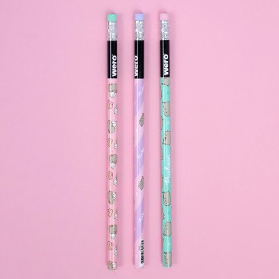 Lápiz negro con goma Pusheen x unidad Wero