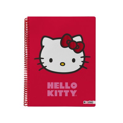 Cuaderno con espiral A4 tapa flexible Hello Kitty II x80 hojas rayado Mooving