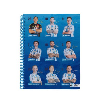 Cuaderno con espiral A4 tapa flexible AFA I x80 hojas cuadriculado Mooving