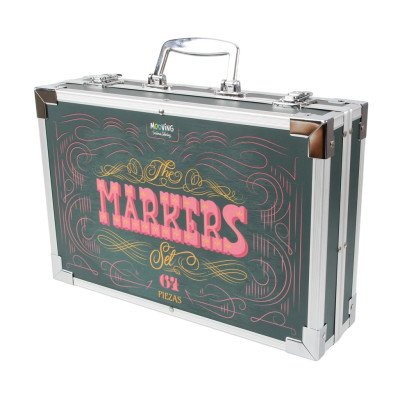 Marcadores artísticos The market set en valija x64 colores Mooving