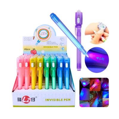 Bolígrafo espía tinta invisible cuerpo liso Colours