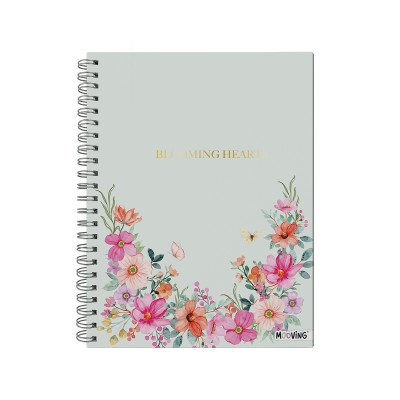 Cuaderno con espiral A4 tapa dura Garden I x96 hojas rayado Mooving