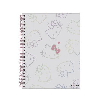 Cuaderno con espiral A4 tapa dura Hello Kitty II x96 hojas rayado Mooving