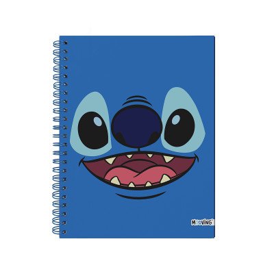 Cuaderno con espiral A4 tapa dura Stitch I x96 hojas rayado Mooving